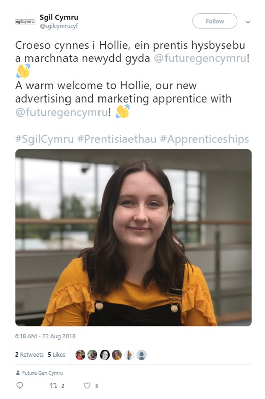 Twitter screenshot of apprentice