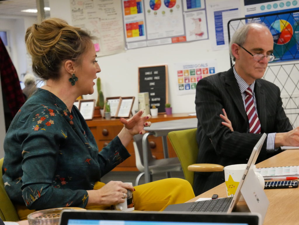 Sophie Howe with Professor Jonathan Boston