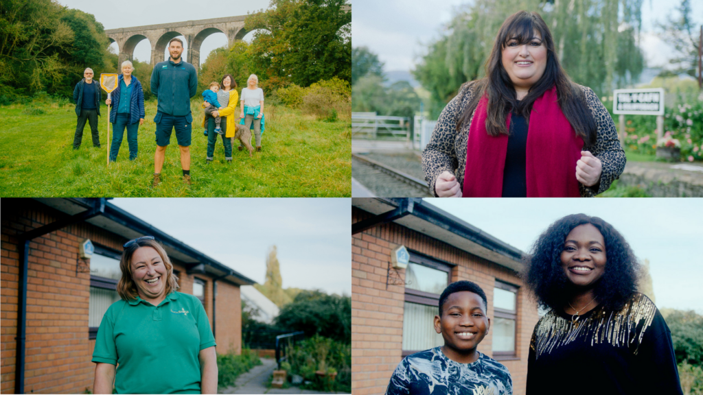 Collage of portraits of those featured in our Cymru Can video